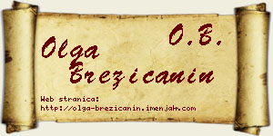 Olga Brezičanin vizit kartica